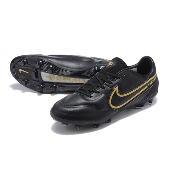 Nike Tiempo Legend 9 Elite FG Low Black Men Football Boots