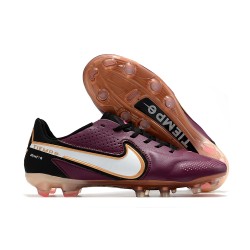 Nike Tiempo Legend 9 Elite FG Low Purple Brown Men Football Boots