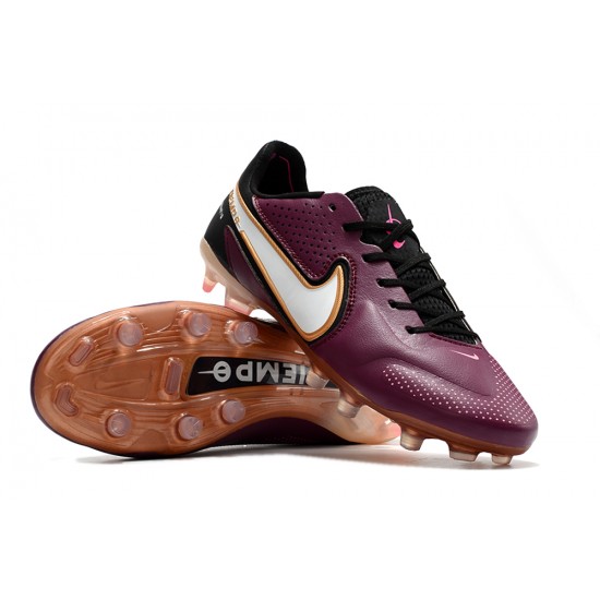 Nike Tiempo Legend 9 Elite FG Low Purple Brown Men Football Boots