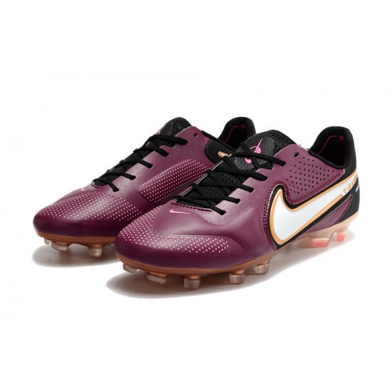 Nike Tiempo Legend 9 Elite FG Low Purple Brown Men Football Boots