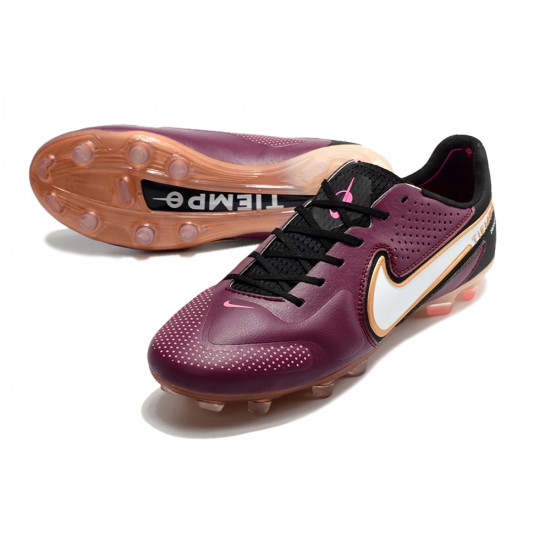 Nike Tiempo Legend 9 Elite FG Low Purple Brown Men Football Boots