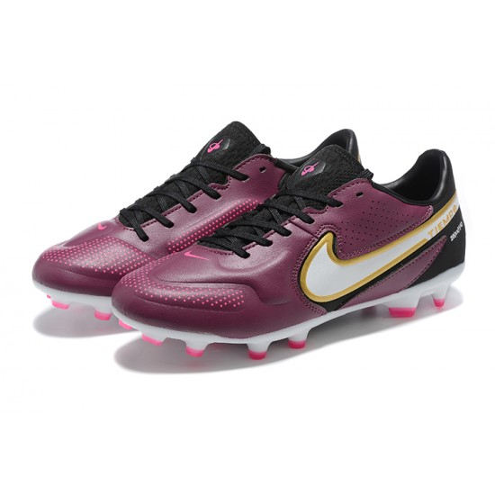 Nike Tiempo Legend 9 Elite FG Low Purple White Men Football Boots