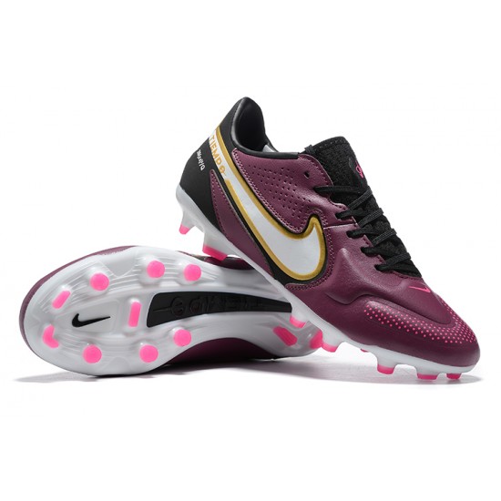 Nike Tiempo Legend 9 Elite FG Low Purple White Men Football Boots