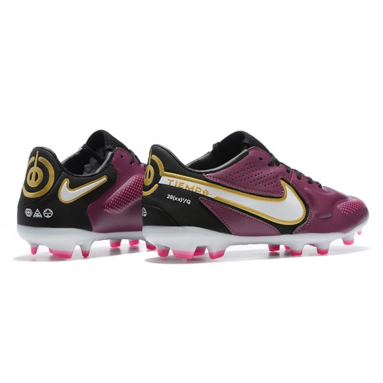 Nike Tiempo Legend 9 Elite FG Low Purple White Men Football Boots