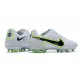 Nike Tiempo Legend 9 Elite FG Low White Green Men Football Boots