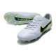 Nike Tiempo Legend 9 Elite FG Low White Green Men Football Boots