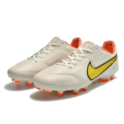 Nike Tiempo Legend 9 Elite FG Low White Orange Men Football Boots
