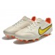 Nike Tiempo Legend 9 Elite FG Low White Orange Men Football Boots