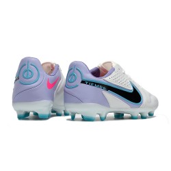 Nike Tiempo Legend 9 Elite FG Low White Purple Blue Men Football Boots