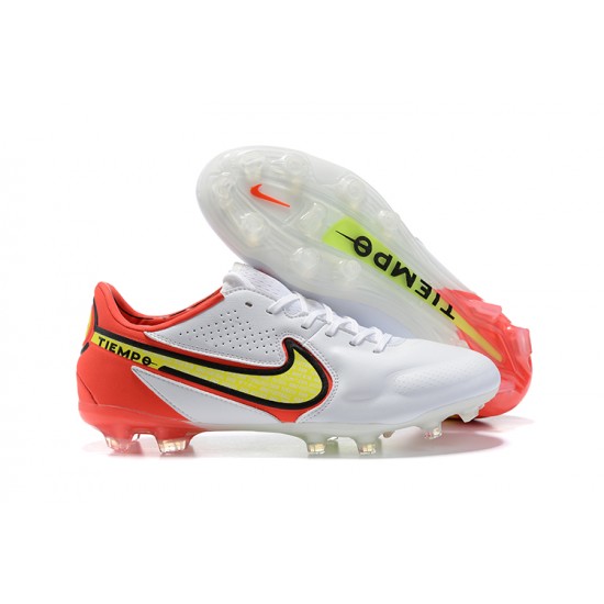 Nike Tiempo Legend 9 Elite FG Orange Yellow Black White Low Men Football Boots