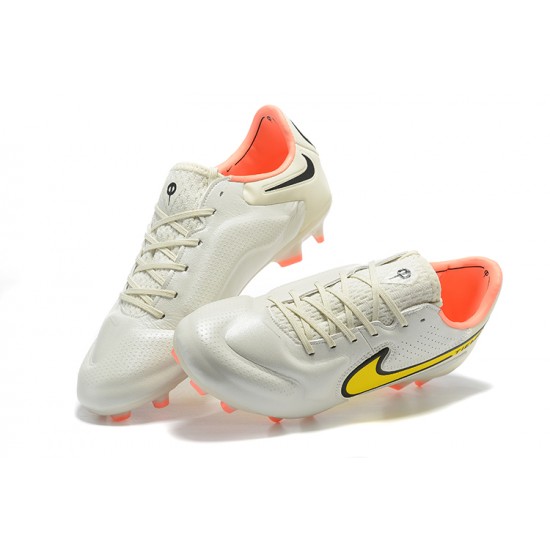 Nike Tiempo Legend 9 Elite FG Yellow Black Orange Low Men Football Boots