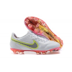 Nike Tiempo Legend 9 FG Light/Orange Green Yellow Low Men Football Boots