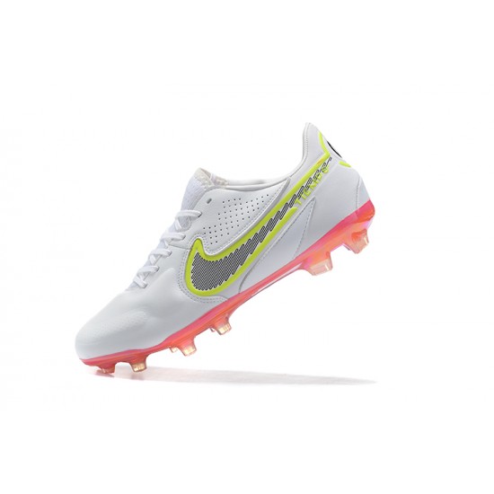 Nike Tiempo Legend 9 FG Light/Orange Green Yellow Low Men Football Boots