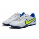 Nike Tiempo Legend 9 Pro TF Low White Blue Yellow Men Football Boots