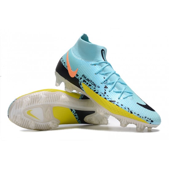 Nike Phantom GT Elite Dynamic Fit FG High Blue Yellow Black Men Football Boots