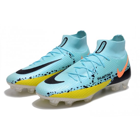 Nike Phantom GT Elite Dynamic Fit FG High Blue Yellow Black Men Football Boots