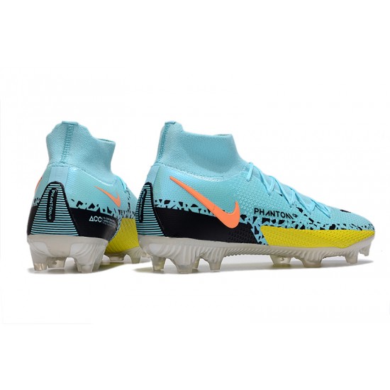 Nike Phantom GT Elite Dynamic Fit FG High Blue Yellow Black Men Football Boots