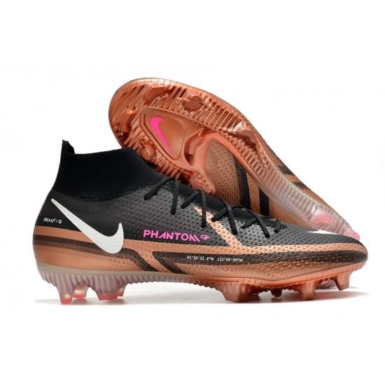 Nike Phantom GT Elite Dynamic Fit FG High Brown Black Men Football Boots