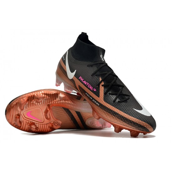 Nike Phantom GT Elite Dynamic Fit FG High Brown Black Men Football Boots