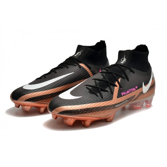 Nike Phantom GT Elite Dynamic Fit FG High Brown Black Men Football Boots