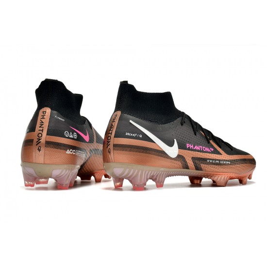 Nike Phantom GT Elite Dynamic Fit FG High Brown Black Men Football Boots