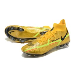 Nike Phantom GT Elite Dynamic Fit FG High Gold Green Black Men Football Boots