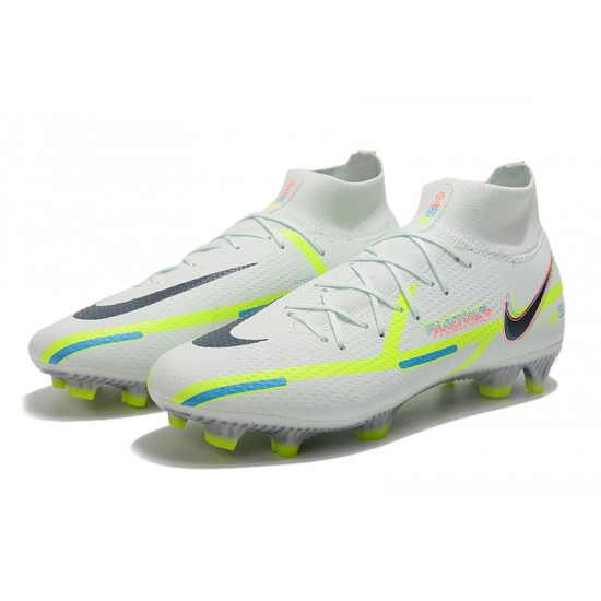 Nike Phantom GT Elite Dynamic Fit FG High White Green Men Football Boots