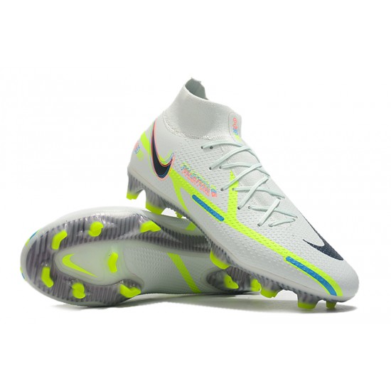 Nike Phantom GT Elite Dynamic Fit FG High White Green Men Football Boots