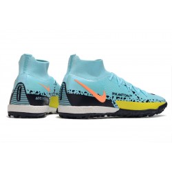 Nike Phantom GT Elite Dynamic Fit TF High Black Turqoise Yellow Men Football Boots
