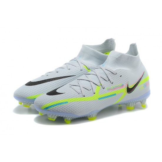 Nike Phantom GT2 Dynamic Fit Elite FG Beige Yellow Black Red High Men Football Boots