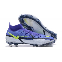 Nike Phantom GT2 Dynamic Fit Elite FG Blue Yellow White High Men Football Boots