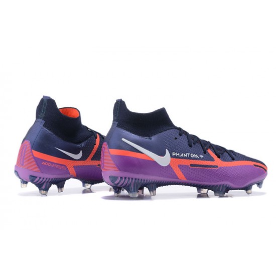 Nike Phantom GT2 Dynamic Fit Elite FG Purple Orange Black White High Men Football Boots