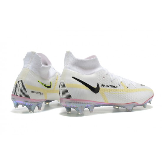 Nike Phantom GT2 Dynamic Fit Elite FG White Black Gray Yellow Blue High Men Football Boots