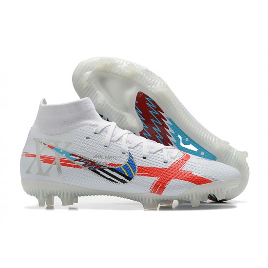 Nike Phantom GT2 Dynamic Fit Elite FG White Orange Blue Black High Men Football Boots