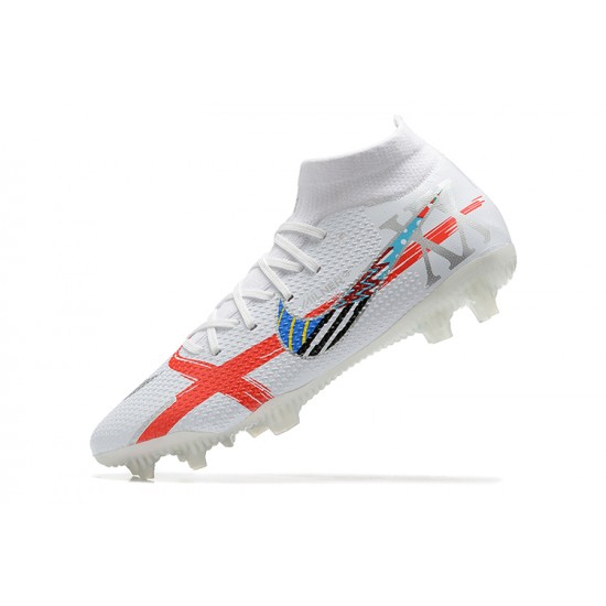 Nike Phantom GT2 Dynamic Fit Elite FG White Orange Blue Black High Men Football Boots