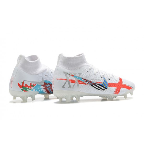 Nike Phantom GT2 Dynamic Fit Elite FG White Orange Blue Black High Men Football Boots