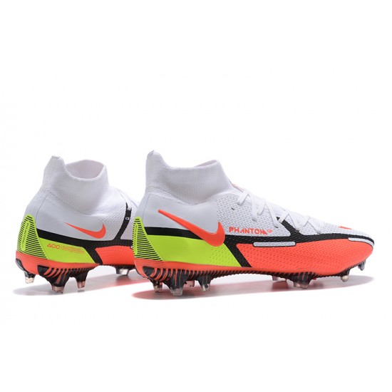 Nike Phantom GT2 Elite DF FG White Orange Yellow Black High Men Football Boots