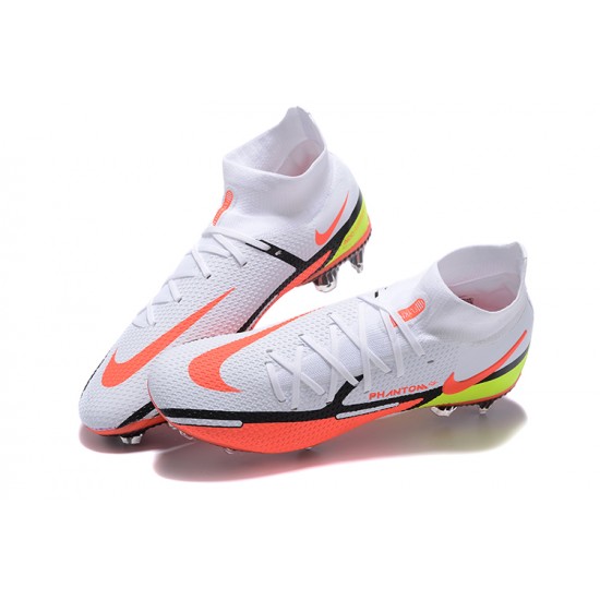 Nike Phantom GT2 Elite DF FG White Orange Yellow Black High Men Football Boots