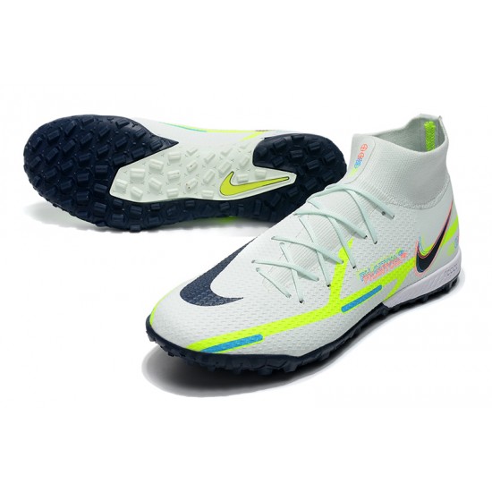 Nike Phantom GT2 Elite Dynamic Fit TF High White Green Black Men Football Boots