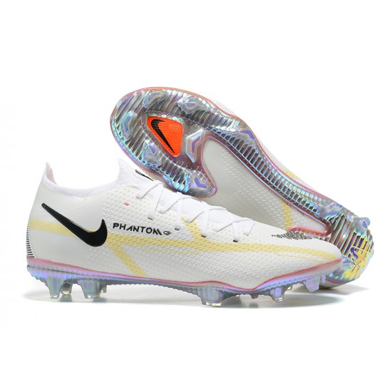 Nike Phantom GT2 Elite FG Black White Yellow Low Men Football Boots