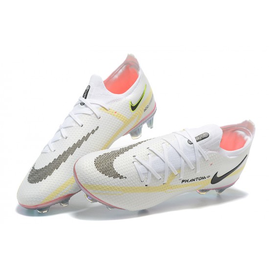 Nike Phantom GT2 Elite FG Black White Yellow Low Men Football Boots