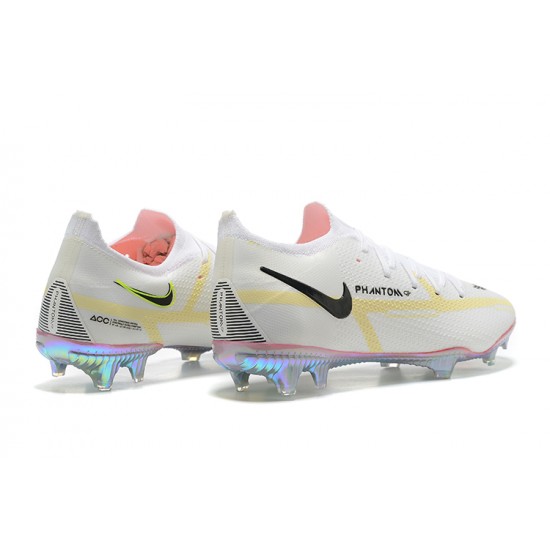 Nike Phantom GT2 Elite FG Black White Yellow Low Men Football Boots