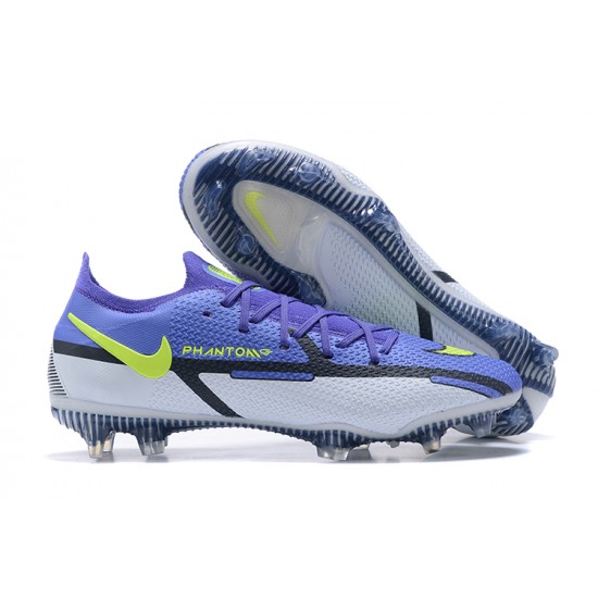 Nike Phantom GT2 Elite FG Blue Purple Yellow Gray Low Men Football Boots