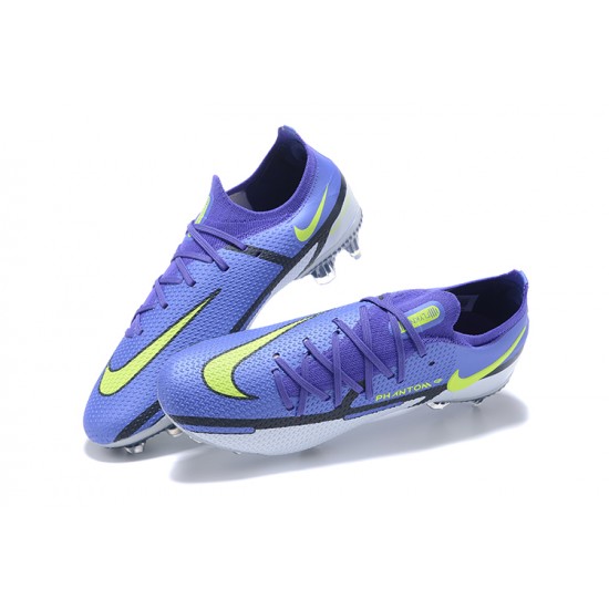 Nike Phantom GT2 Elite FG Blue Purple Yellow Gray Low Men Football Boots