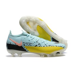 Nike Phantom GT2 Elite FG Blue Yellow Black Pink Low Men Football Boots