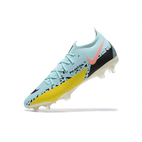 Nike Phantom GT2 Elite FG Blue Yellow Black Pink Low Men Football Boots