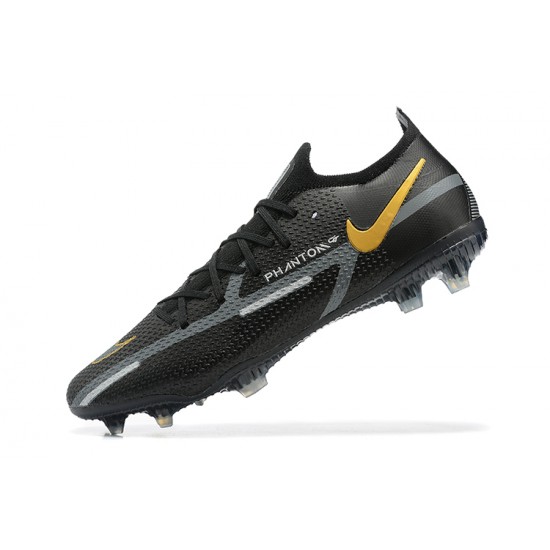 Nike Phantom GT2 Elite FG Gold Black White Low Men Football Boots