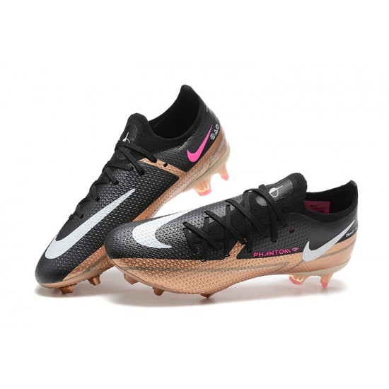 Nike Phantom GT2 Elite FG Gold Pink Black Low Men Football Boots