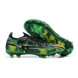 Nike Phantom GT2 Elite FG Green Silver Black Yellow Low Men Football Boots