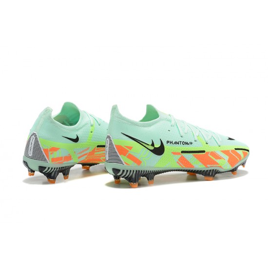 Nike Phantom GT2 Elite FG Light/Green Orange Black Yellow Low Men Football Boots